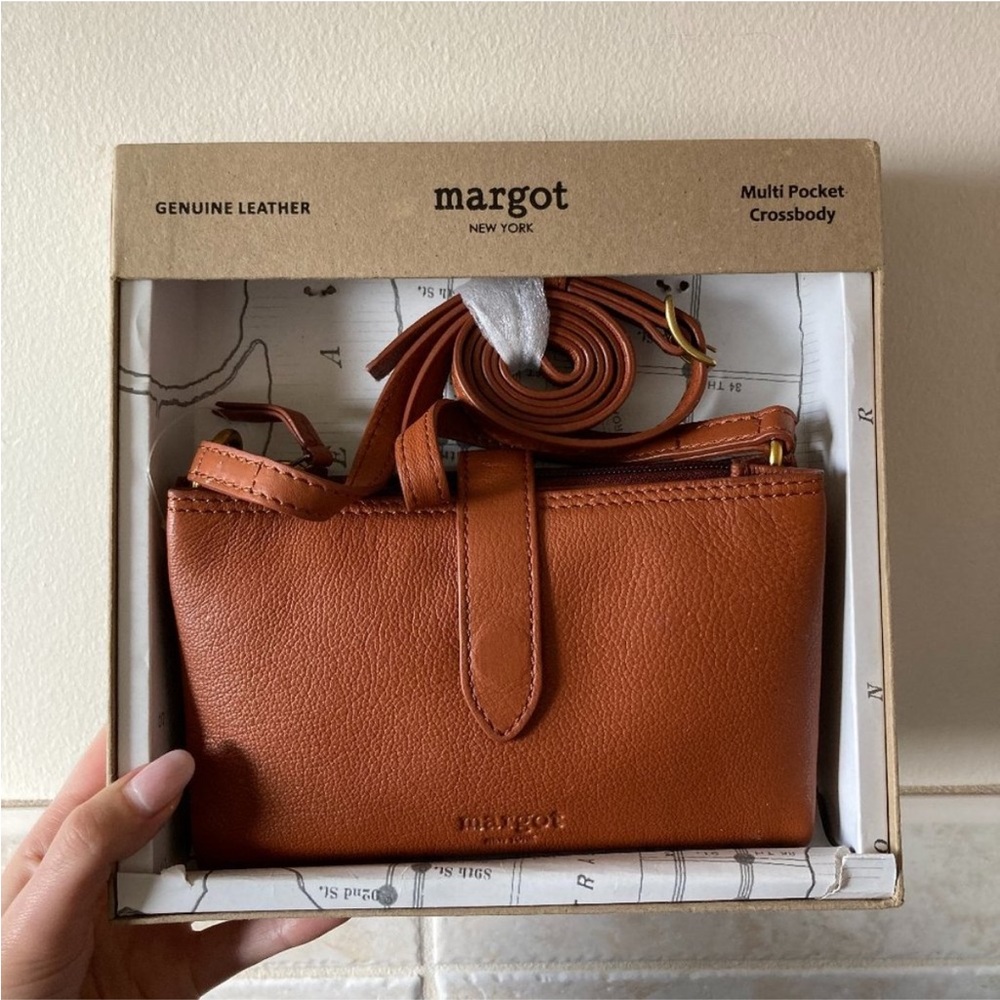 Margot Genuine Leather Multi Pocket Crossbody Bag